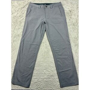 Lululemon Ascent Pants Mens 38 Gray Pinstripe Commuter Business Causal Work Golf